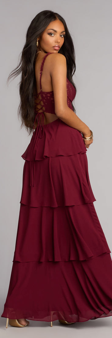 Katy Crochet Lace A-Line Formal Dress | Windsor Katy Crochet Lace A-Line Formal Dress | Windsor
