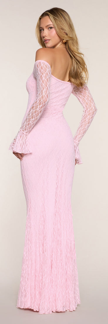 Elle Lace Off-The-Shoulder Formal Dress