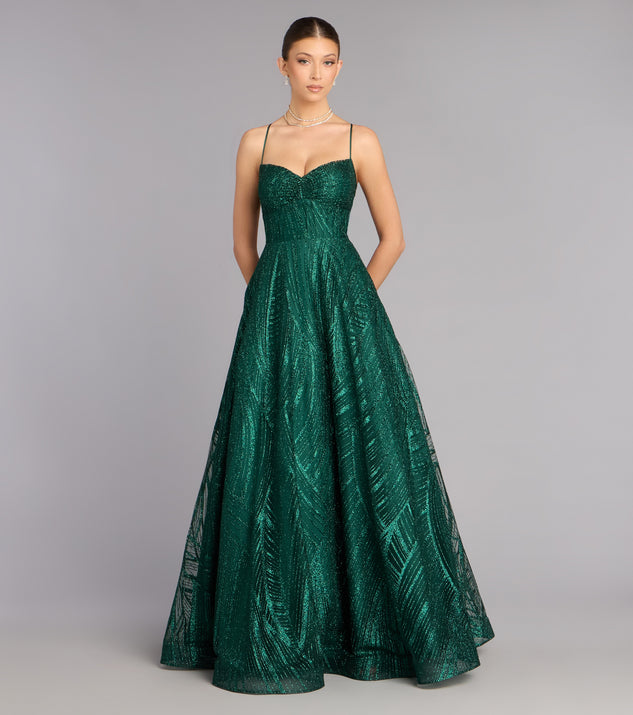 Cathy Glitter A-Line Formal Dress | Windsor Cathy Glitter A-Line Formal Dress | Windsor