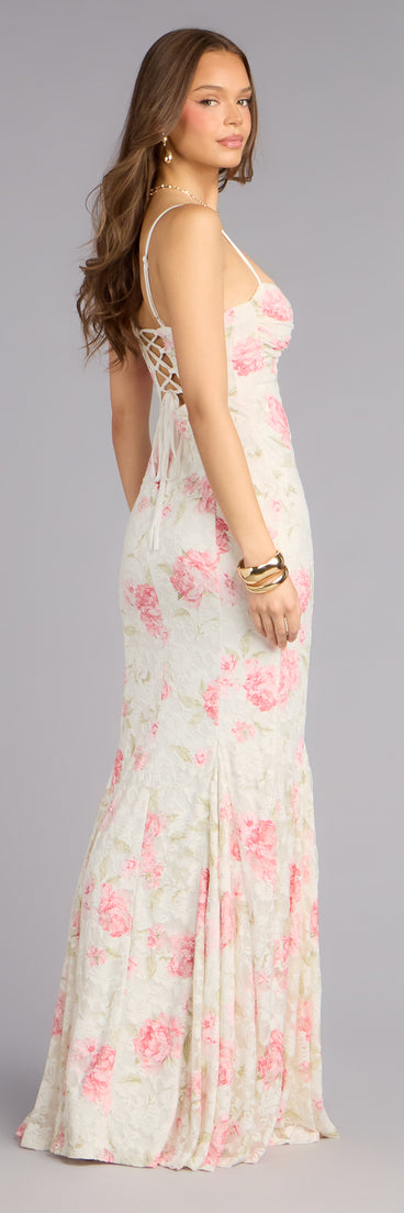 Preston Floral Lace Mermaid Formal Dress