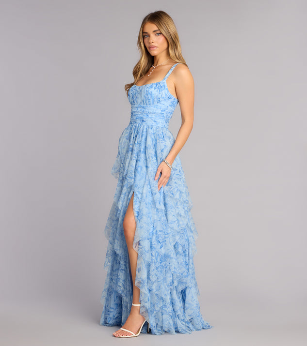 Luna Floral Ruffled Formal Dress | Windsor Luna Floral Ruffled Formal Dress | Windsor
