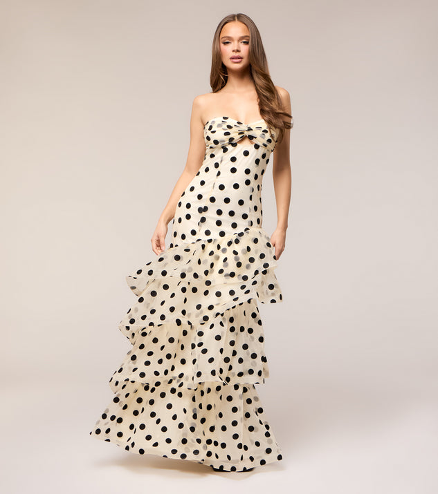 Valerie Polka Dot Ruffle Formal Dress | Windsor
