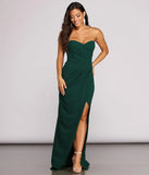 Luisa Strapless Crepe Slim Dress