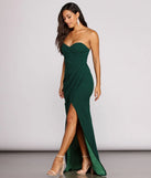Luisa Strapless Crepe Slim Dress