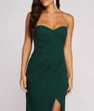 Luisa Strapless Crepe Slim Dress
