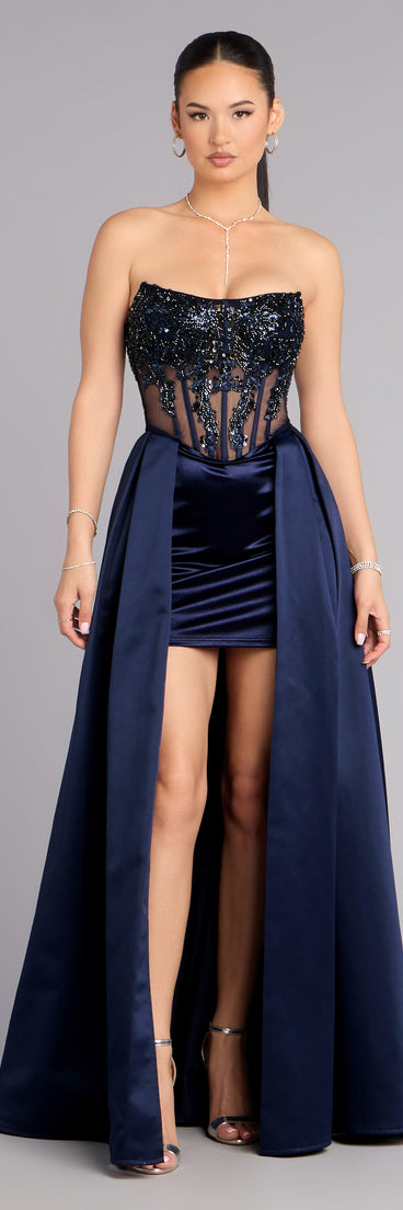 Vivian Satin High Low Formal Dress