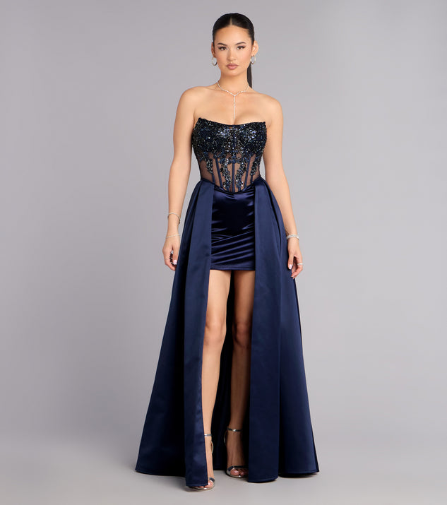 Vivian Satin High Low Formal Dress