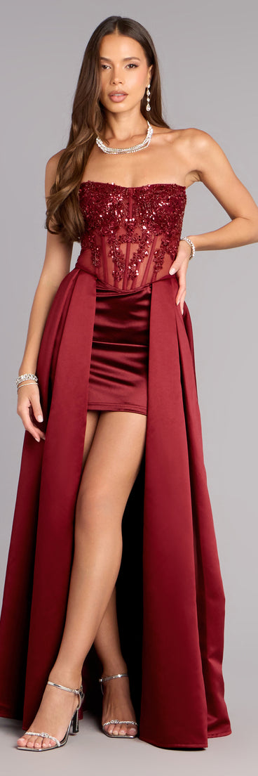 Miley Satin High Low A-Line Formal Dress