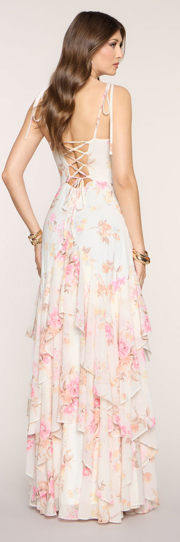 Anastasia Floral Chiffon A-Line Formal Dress | Windsor Anastasia Floral Chiffon A-Line Formal Dress | Windsor