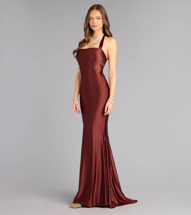 chinese dress ladies Jemma Halter Lace-Up Mermaid Dress