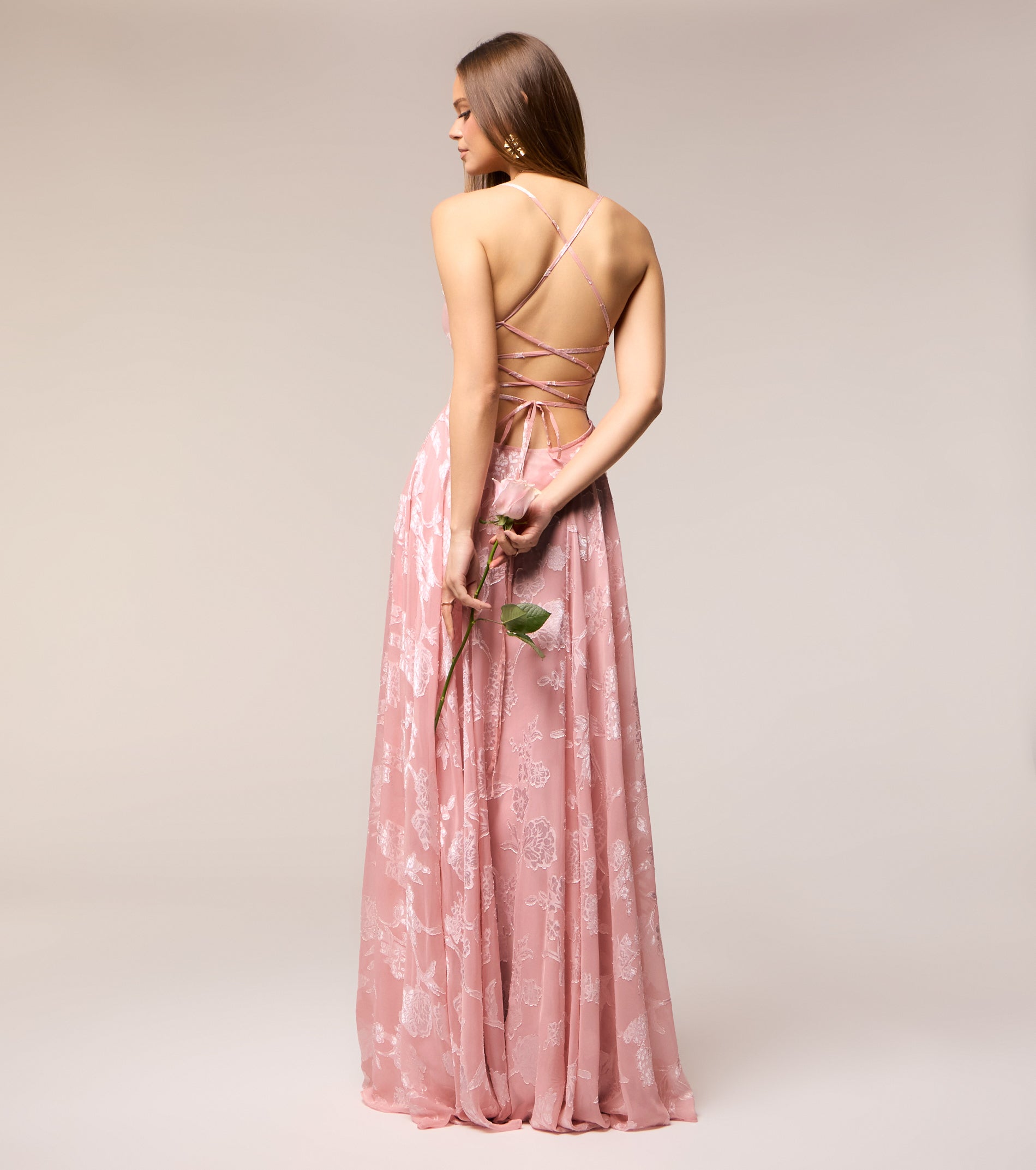 Vivienne Floral Brocade Lace-Up Dress | Windsor