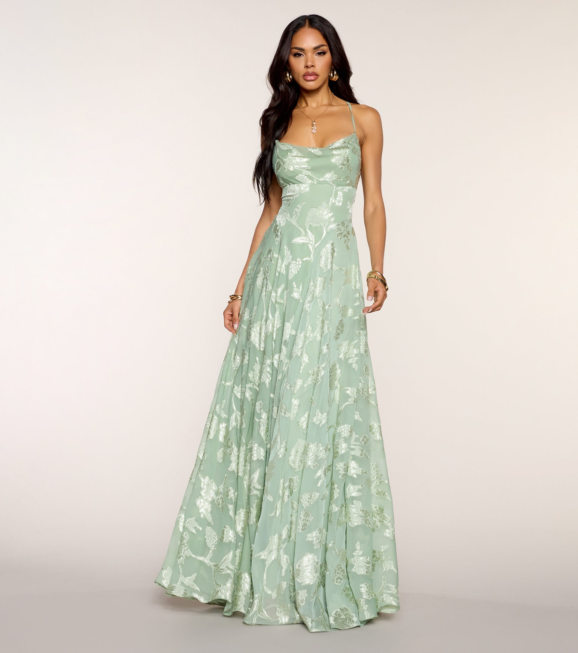 Vivienne Floral Brocade Lace-Up Dress | Windsor