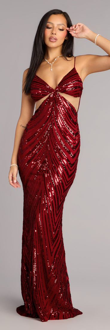 Jayla Sequin Cutout Formal Dress