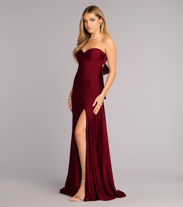 Madeline Strapless Tie-Back A-Line Dress