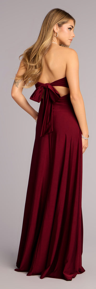 Madeline Strapless Tie-Back A-Line Dress