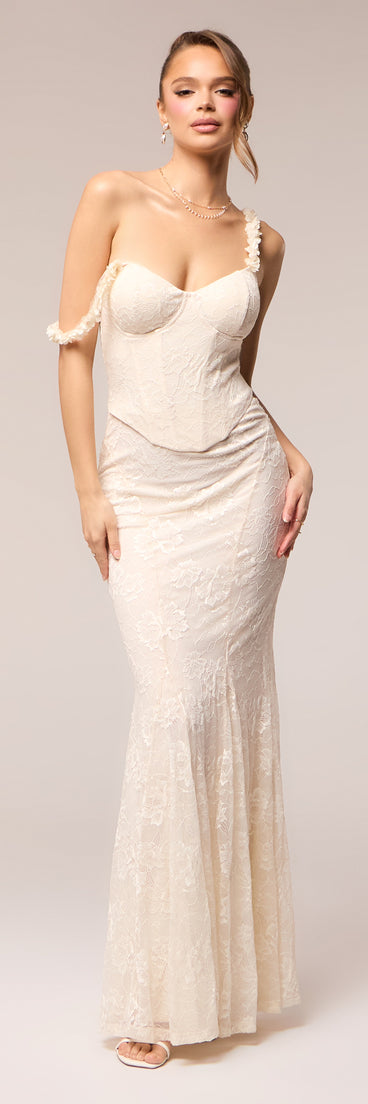 Giorgina Lace Corset Flower Formal Dress