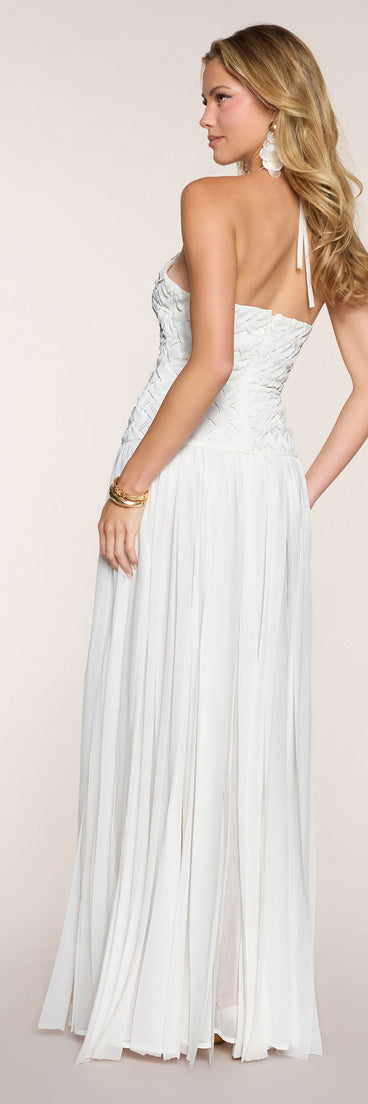 Skye Chiffon Slit A-Line Formal Dress