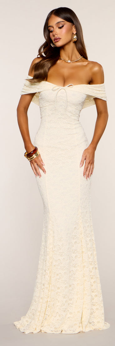 Juliette Off Shoulder Lace Formal Dress