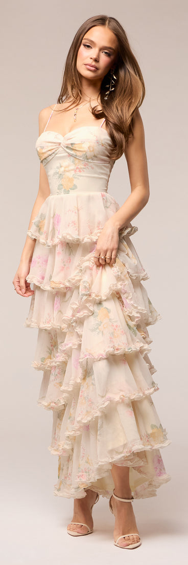 Anabelle Floral Chiffon Formal Dress