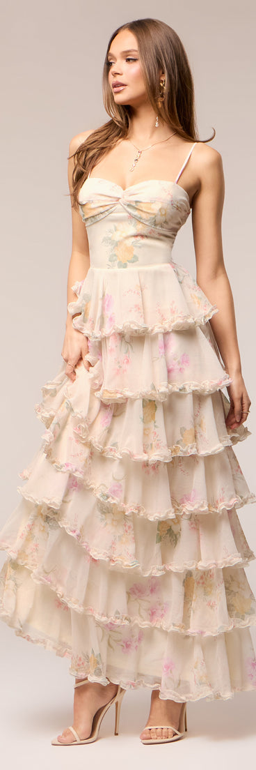 Anabelle Floral Chiffon Formal Dress