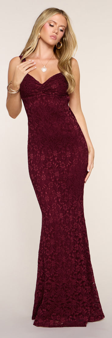 Juliette Lace Bow Open Back Formal Dress