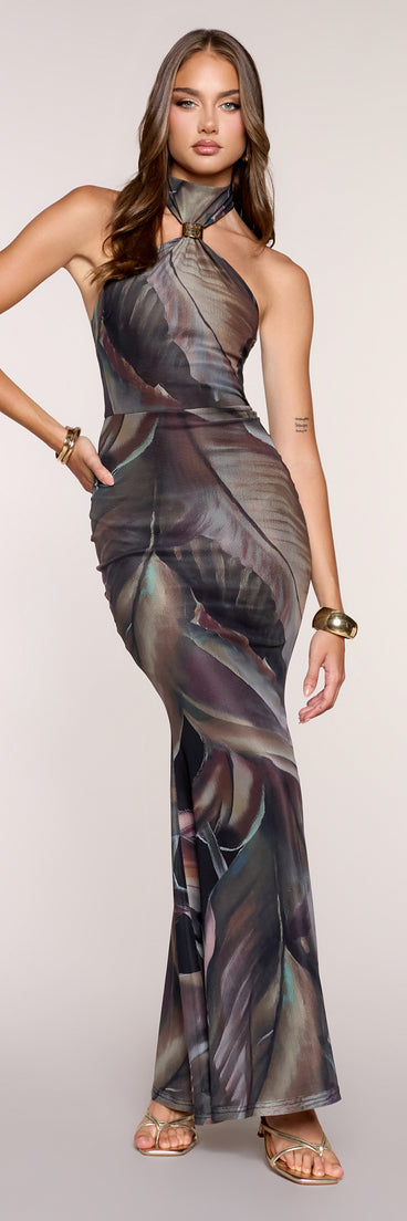 Darlena Abstract Mermaid Formal Dress