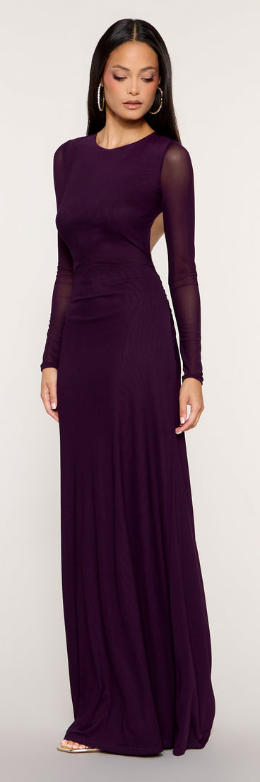 Ottilie Keyhole Long Sleeve A-Line Dress