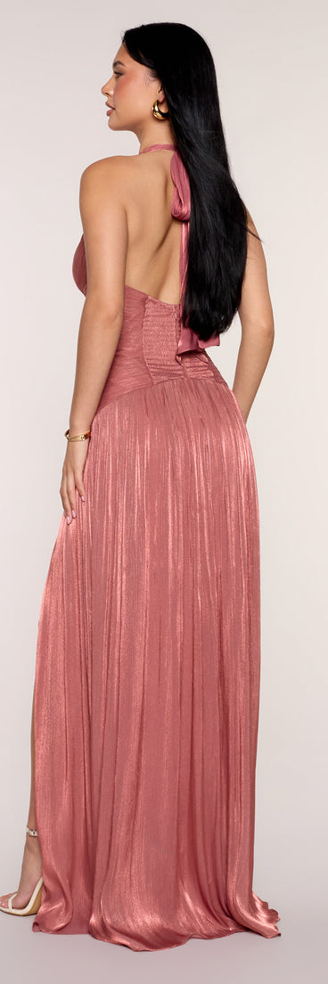 Malinda Satin A-Line Formal Dress