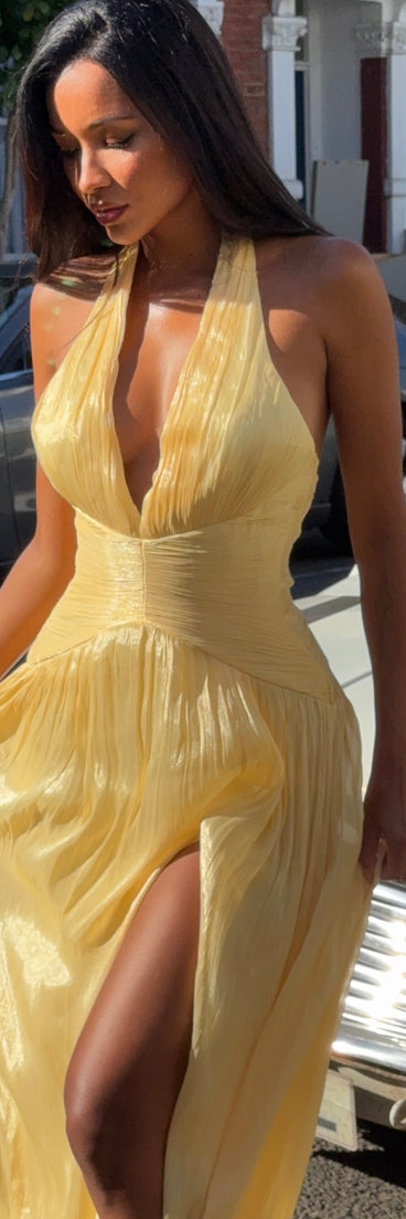 Malinda Satin A-Line Formal Dress