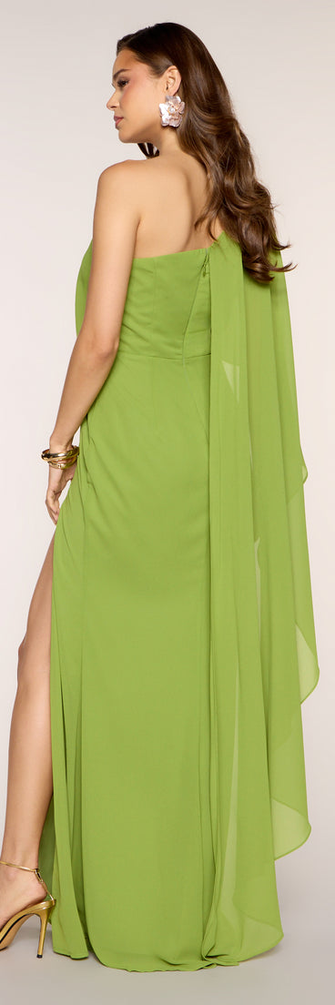 Bianca Chiffon Slit Formal Dress
