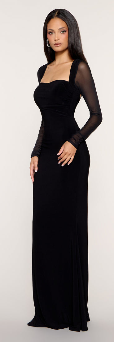 Nerine Square Neck Mermaid Formal Dress