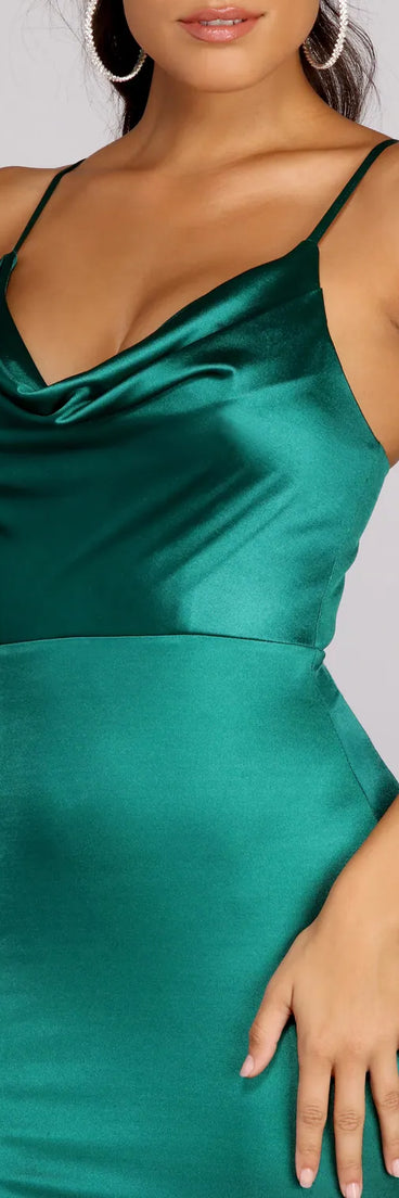 Diane Formal Satin Sleeveless Dress