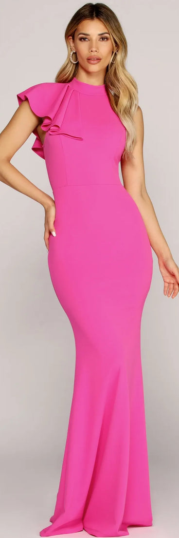 Eloise Ruffle Trim Gown