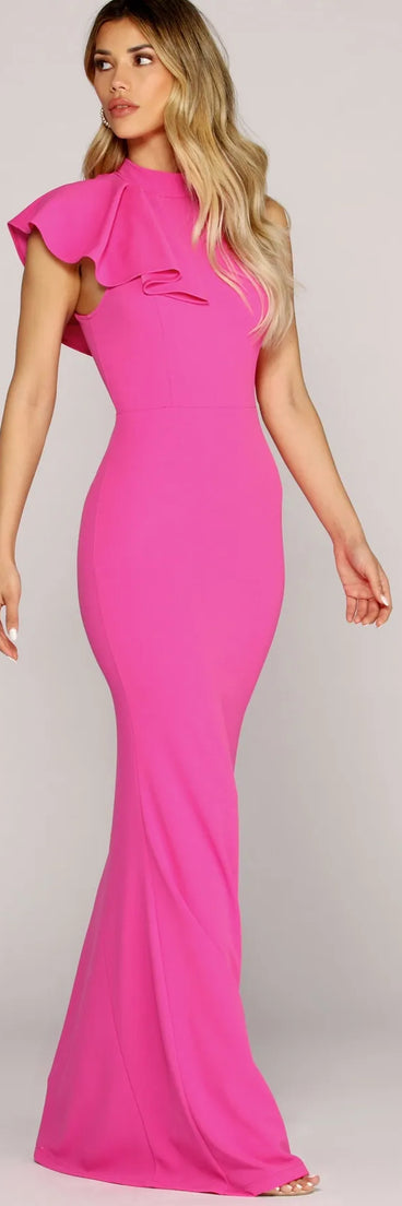 Eloise Ruffle Trim Gown