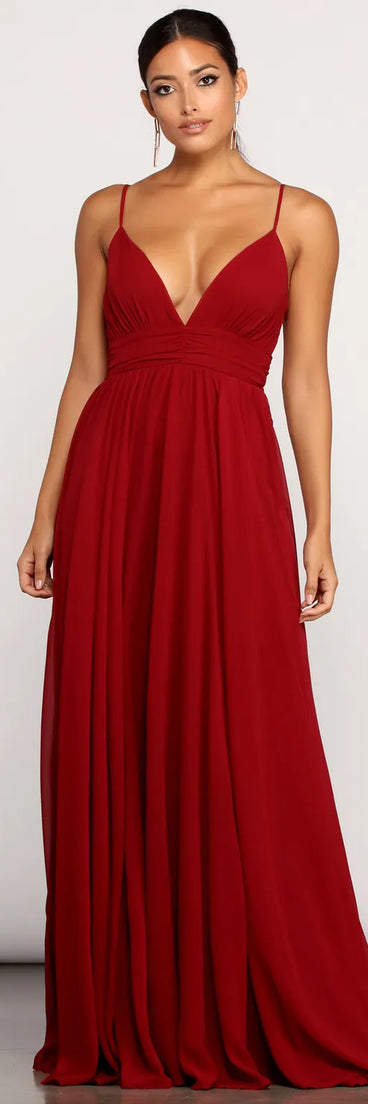 Gracie Formal Chiffon Ruched Dress