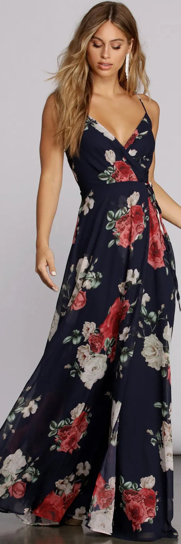 Marlena Floral Chiffon Gown