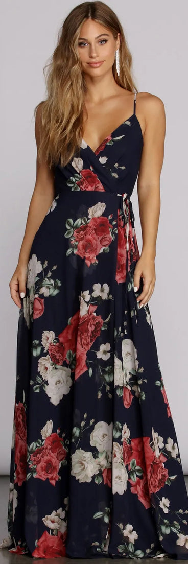 Marlena Floral Chiffon Gown