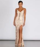 Caressa Sequin Evening Gown