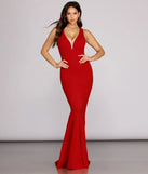 Emma Seamed Crepe Mermaid Gown