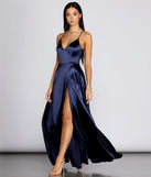 Blake Lace Back Satin Dress