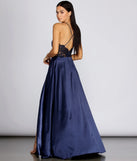 Blake Lace Back Satin Dress