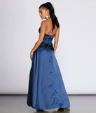 Ellie Formal Satin High Slit Dress