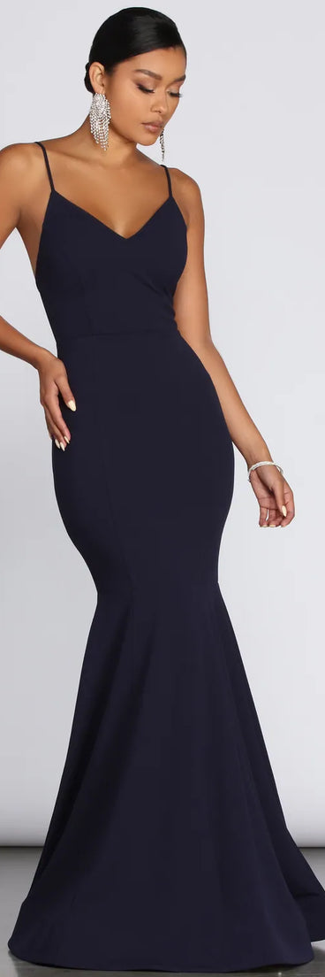 Raquel Cross-Back Mermaid Gown