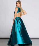 Janice Formal Open Back Satin Dress