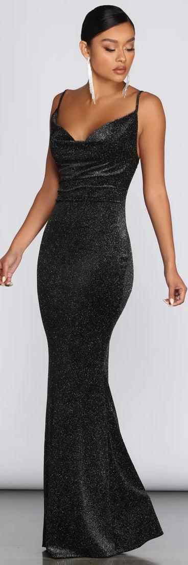 Olivia Formal Velvet Glitter Dress