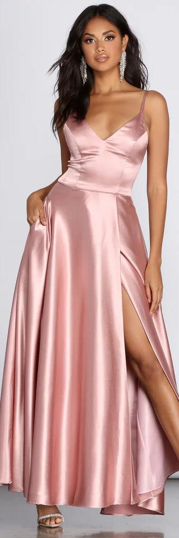 Ryder Satin A-Line Gown