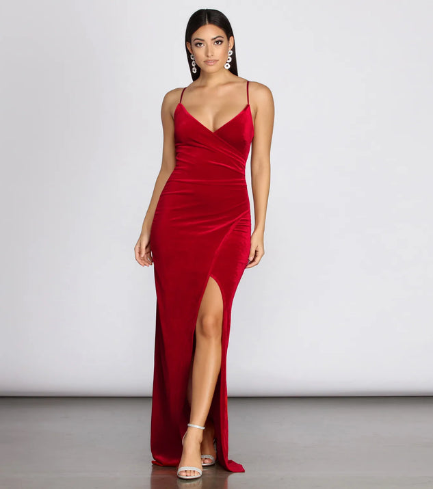 Selma Velvet Wrap Dress