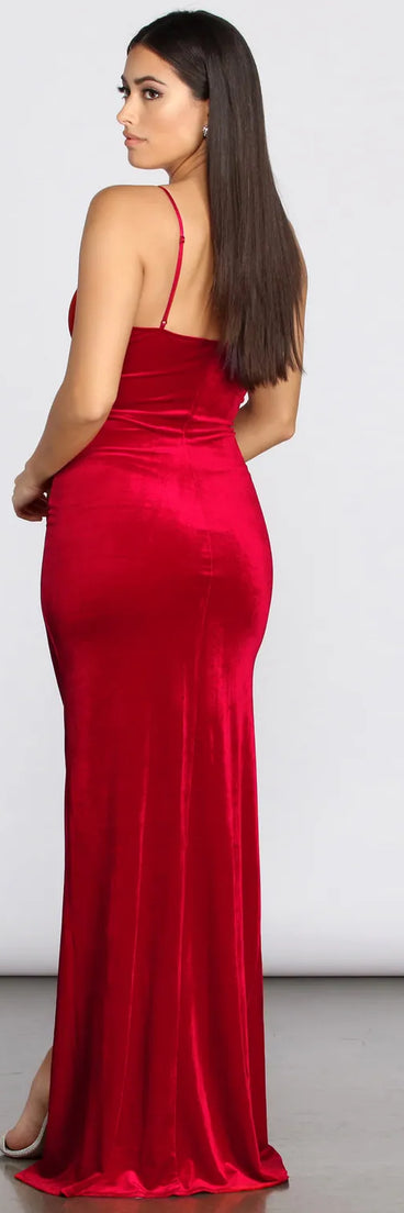 Selma Velvet Wrap Dress