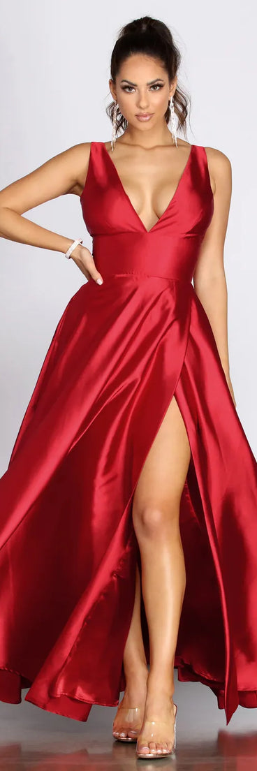 Cami Ravishing Satin Wrap Dress