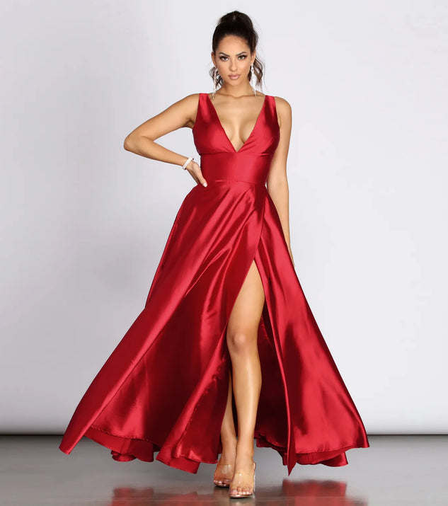Cami Ravishing Satin Wrap Dress Windsor